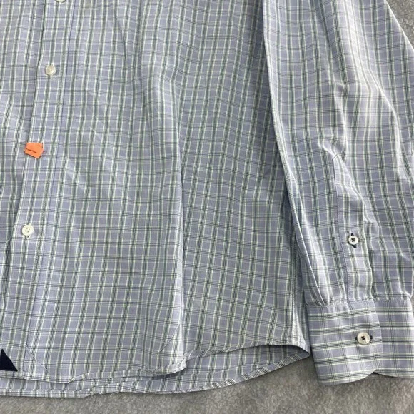 UNTUCKit Mens XL Long Sleeve Button Down Shirt Plaid Cotton Blue Green Cotton - Picture 6 of 13
